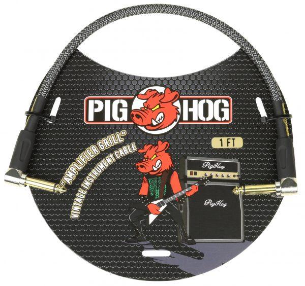 Pig Hog "Amplifier Grill" 1ft Right Angled Patch Cables