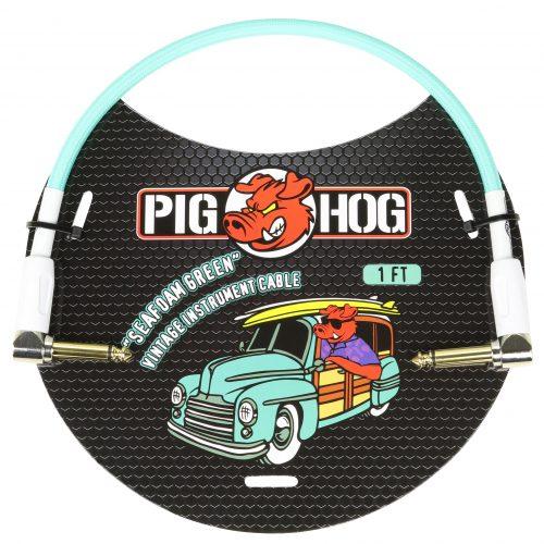 Pig Hog "Seafoam Green" 1ft Right Angled Patch Cables