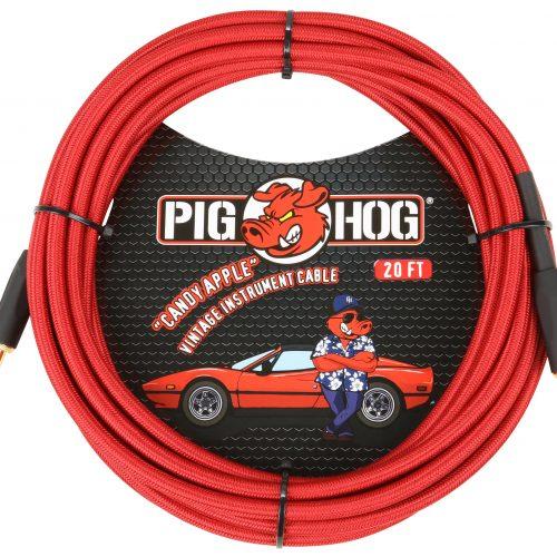 Pig Hog "Candy Apple Red" Instrument Cable, 20ft