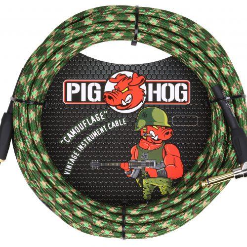 Pig Hog "Camouflage" Instrument Cable, 20ft Right Angle