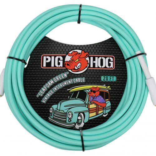 Pig Hog "Seafoam Green" Instrument Cable, 20ft