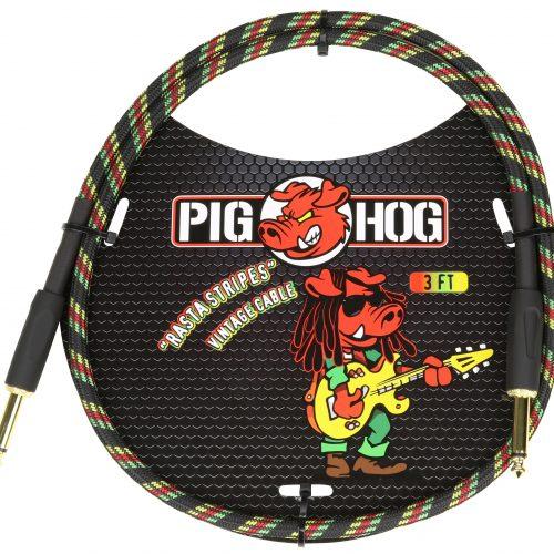 Pig Hog "Rasta Stripe" 3ft Patch Cables