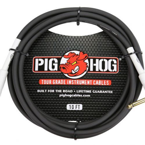 Pig Hog 10ft 1/4" - 1/4" Right Angle 8mm Inst. Cable