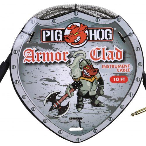 Pig Hog "Armor Clad" Instrument Cable, 10ft Right Angle