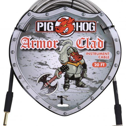 Pig Hog "Armor Clad" Instrument Cable, 20ft Right Angle