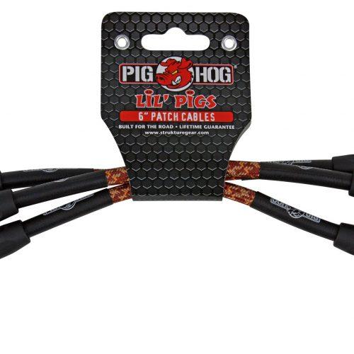 Pig Hog Lil Pigs Vintage "Western Plaid" 6in Patch Cables - 3 pack