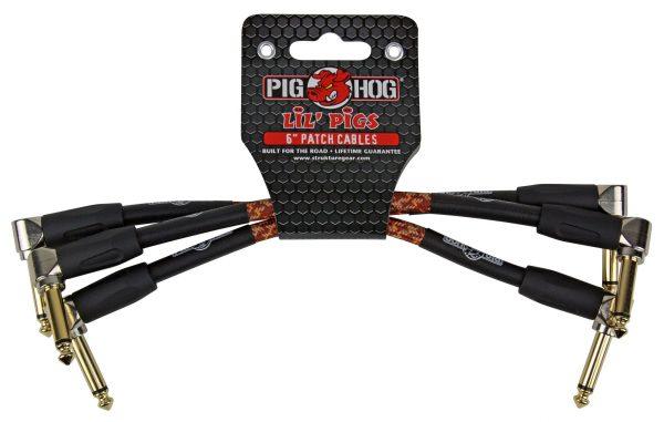 Pig Hog Lil Pigs Vintage "Western Plaid" 6in Patch Cables - 3 pack