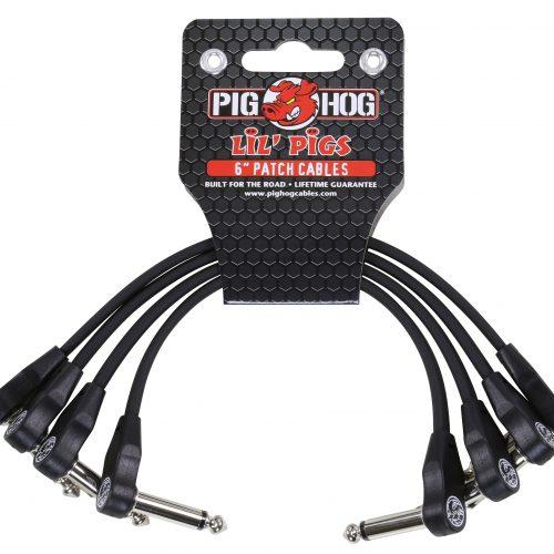 Pig Hog Lil Pigs 6in Low Profile Patch Cables - 4 pack