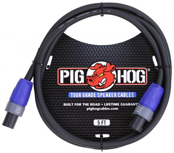 Pig Hog Speaker Cable, 5ft (14 gauge wire), SPKON to SPKON