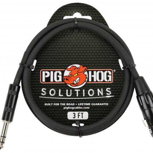 Pig Hog Solutions - 3ft TRS(M)-XLR(F) Balanced Cable