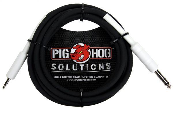 Pig Hog Solutions - 1/4" TRS to 1/8" mini, 6ft