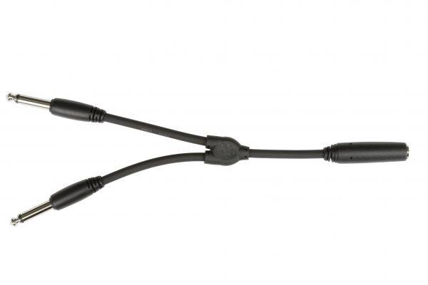 Pig Hog Solutions - 6" Y Cable, Mono 1/4"(F)-Dual Mono 1/4"(M)