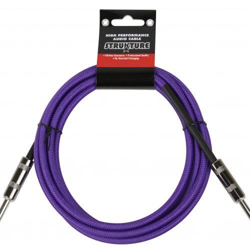 10ft Instrument Cable, 6mm Woven - Purple