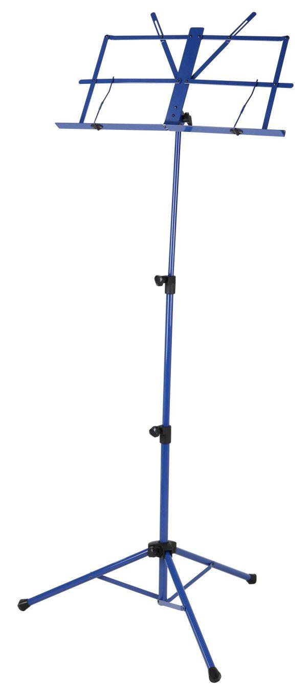 Deluxe 3-Part Folding Music Stand W/Bag - Blue