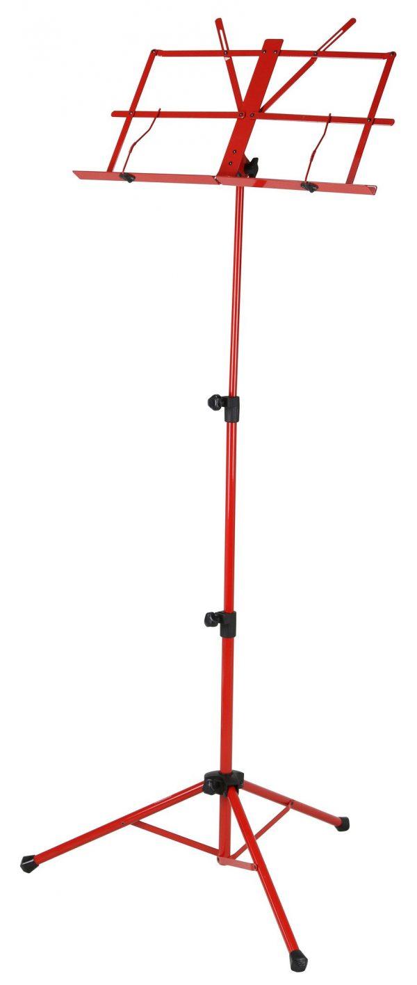 Deluxe 3-Part Folding Music Stand W/Bag - Red