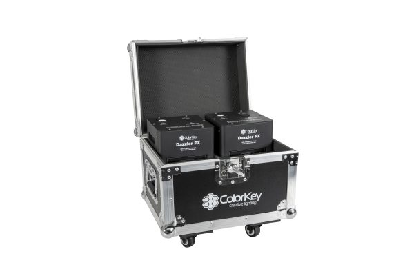 Two ColorKey Dazzler FX Machines with CKU-9030 Road Case (Black) - Image 5