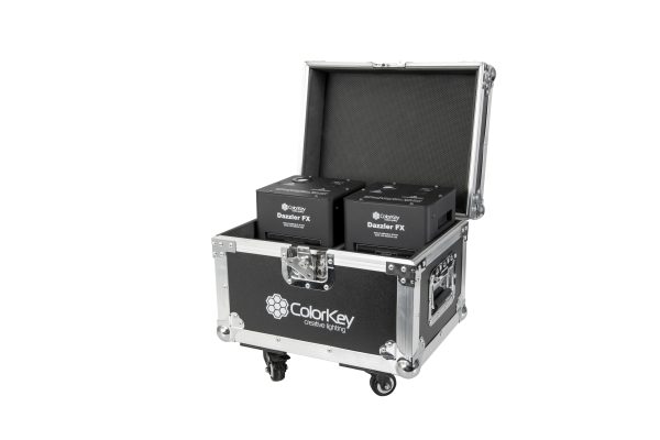 Two ColorKey Dazzler FX Machines with CKU-9030 Road Case (Black) - Image 3