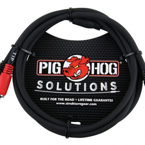 Pig Hog Solutions - 3ft Stereo Breakout Cable, 3.5mm to Dual RCA