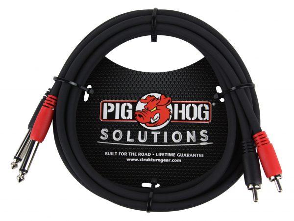 Pig Hog Solutions - 6ft RCA-1/4" Dual Cable