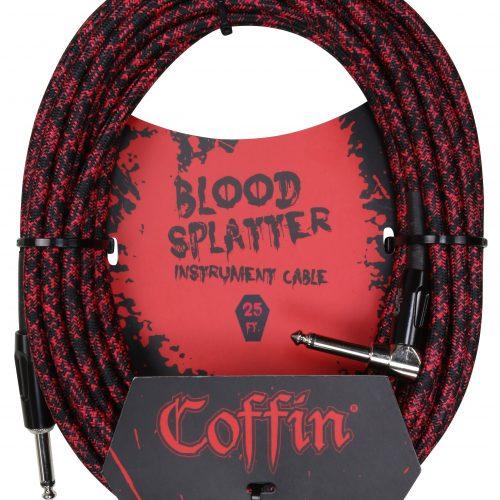 Bloodsplatter Instrument Cable 25ft. Right Angle