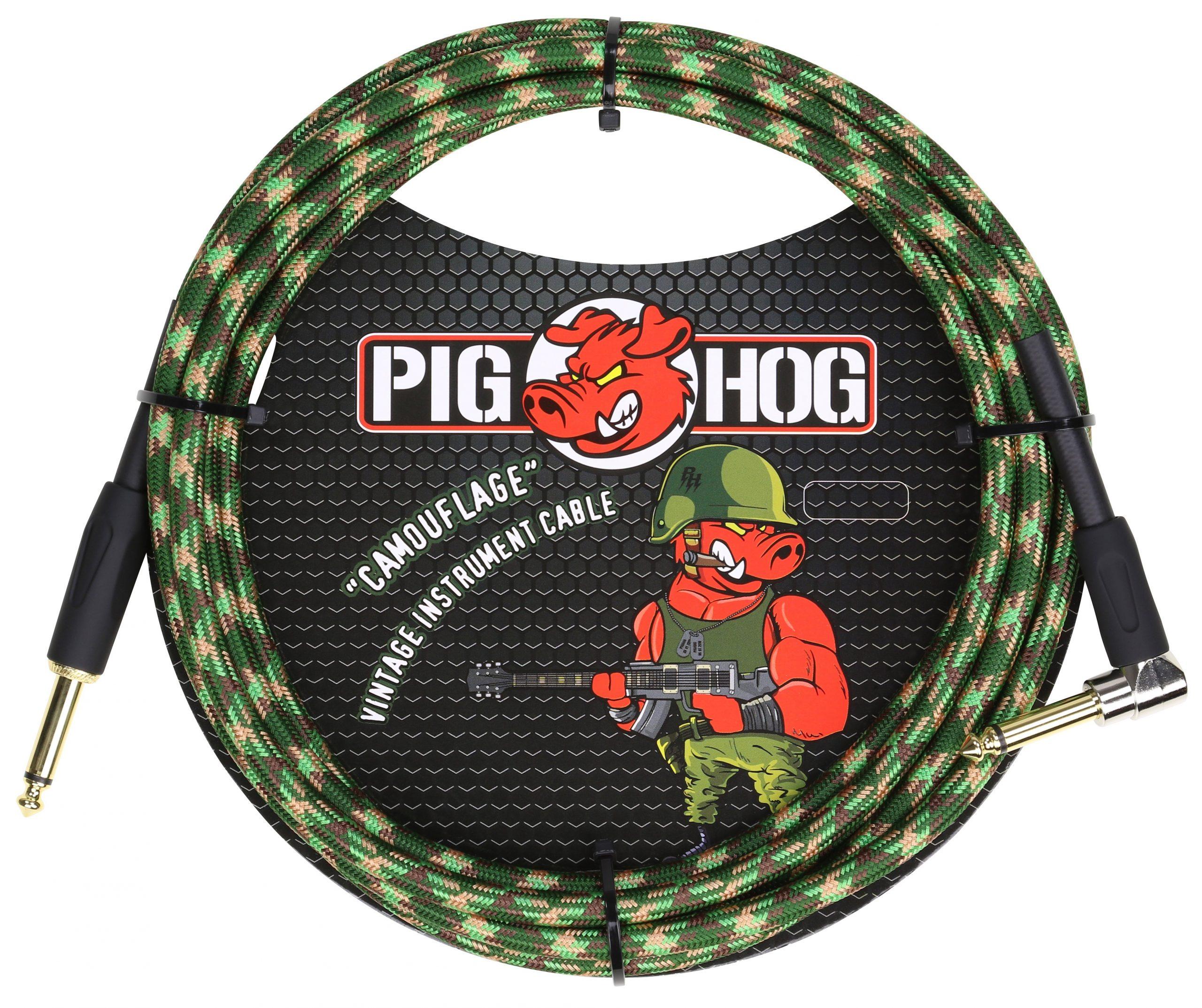 Pig Hog "Camouflage" Instrument Cable, 10ft Right Angle
