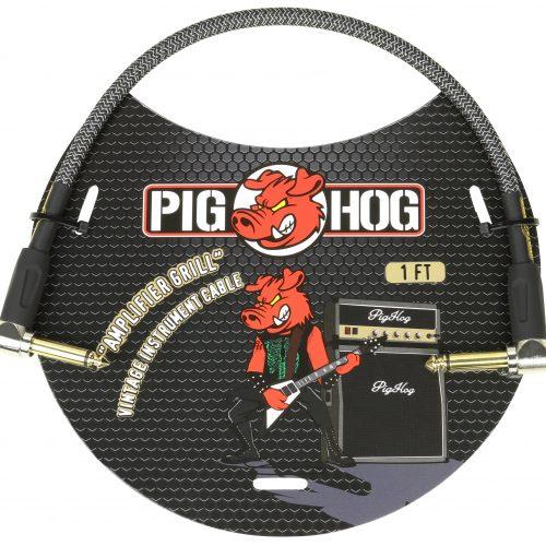Pig Hog "Amplifier Grill" 1ft Right Angled Patch Cables
