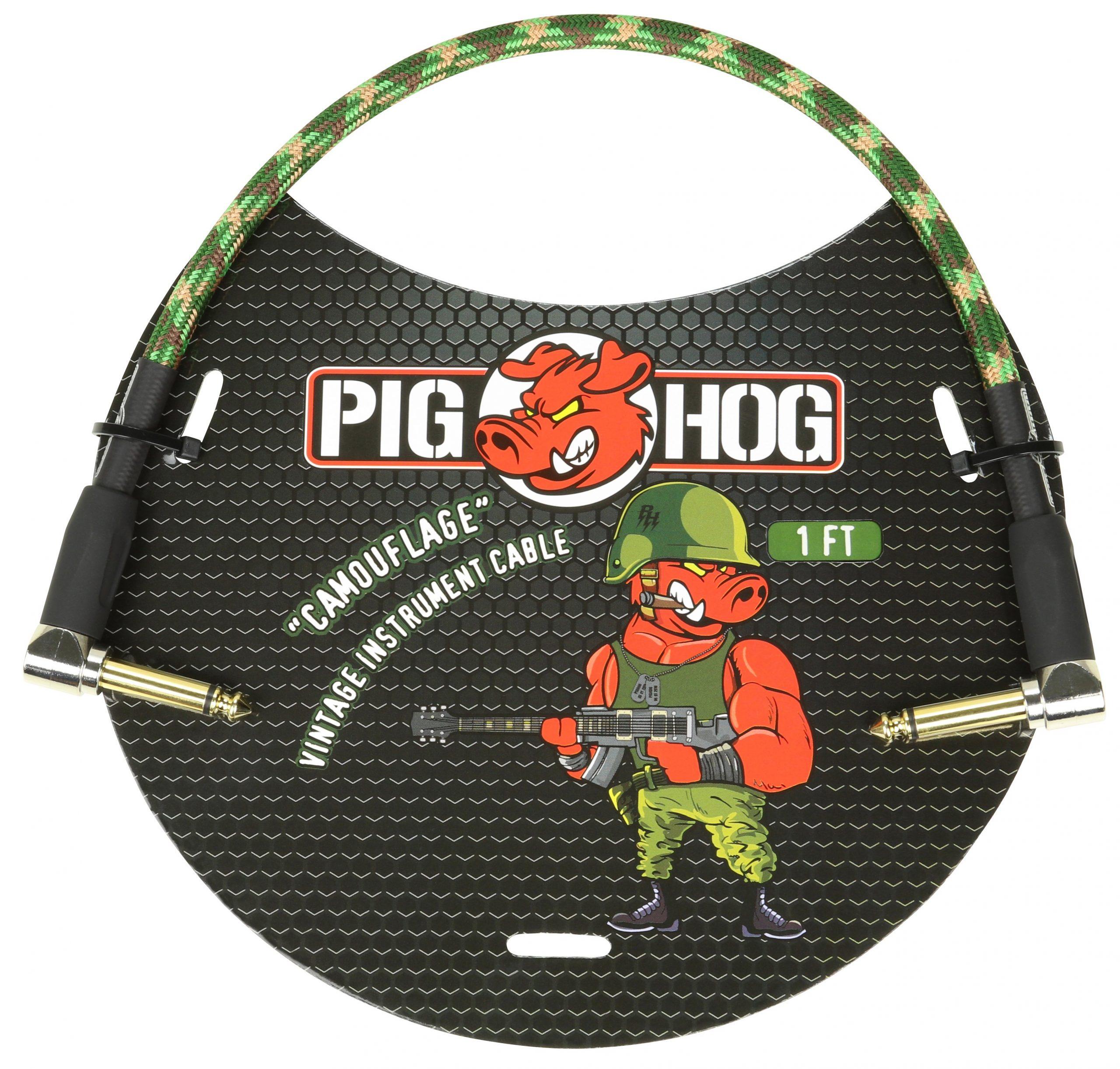 Pig Hog "Camouflage" 1ft Right Angled Patch Cables