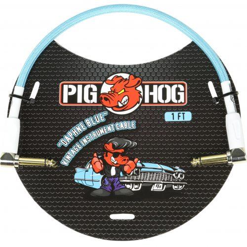 Pig Hog "Daphne Blue" 1ft Right Angled Patch Cables