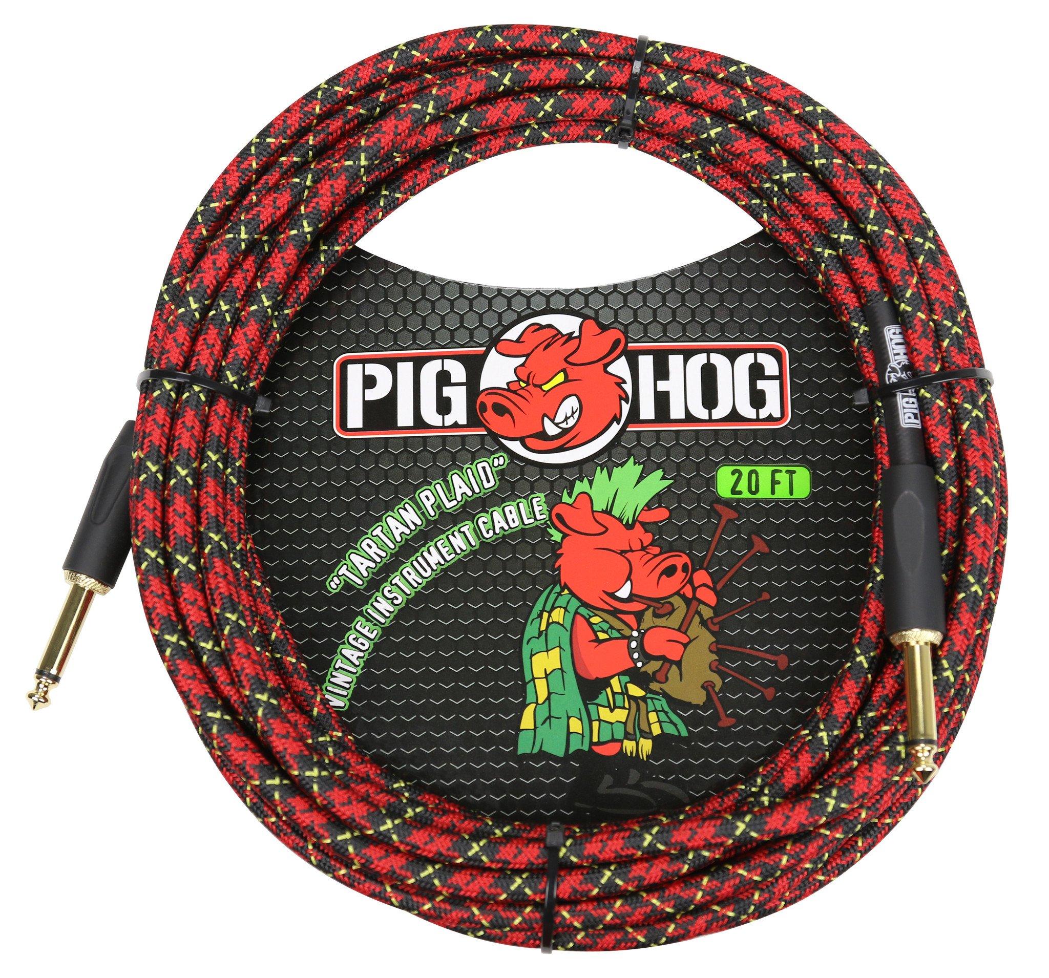 Pig Hog "Tartan Plaid" Instrument Cable, 20ft