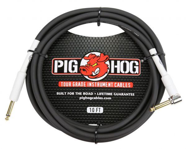 Pig Hog 10ft 1/4" - 1/4" Right Angle 8mm Inst. Cable