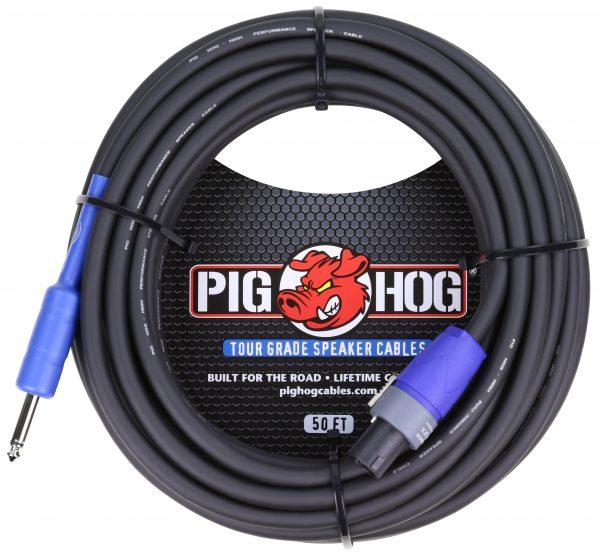 Pig Hog 50ft Speaker Cable, SPKON to 1/4"
