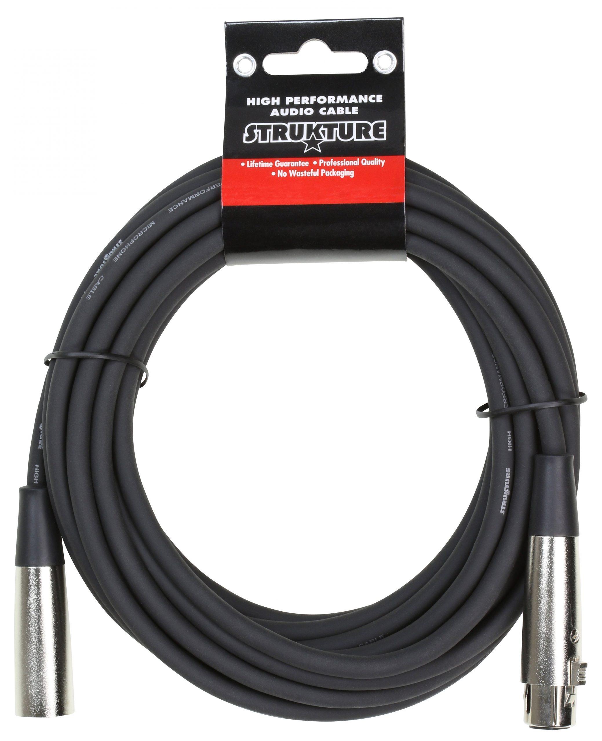 Heavy Duty 20ft. XLR mic cable, 7mm rubber