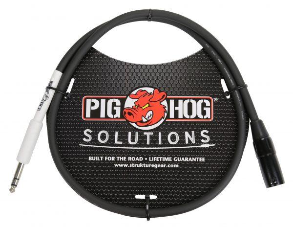 Pig Hog Solutions - XLR male to 1/4" TRS, 6ft